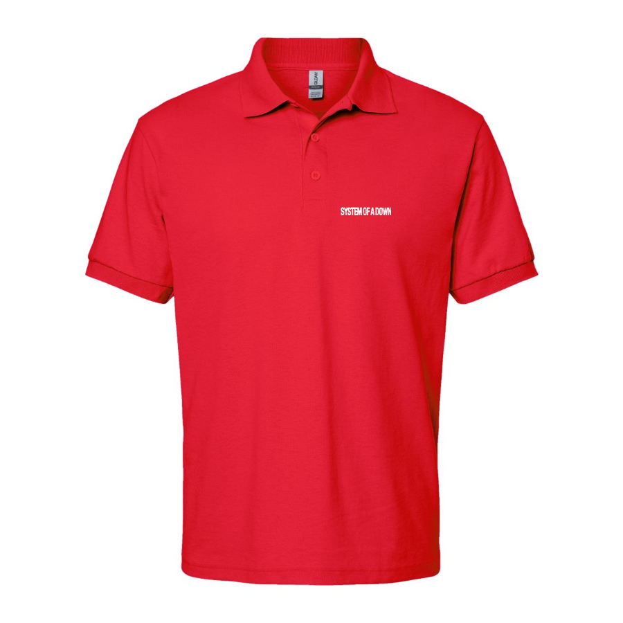Men's  System Of A Down Logo Dry Blend Polo