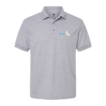Men's Aflac Logo and Duck Gildan Dry Blend Jersey Polo