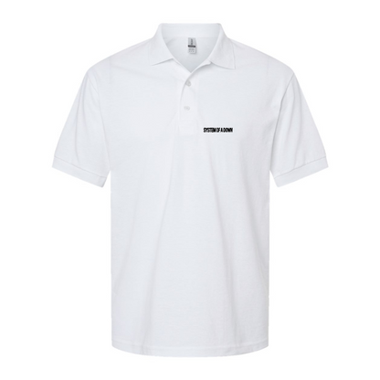 Men's  System Of A Down Logo Dry Blend Polo