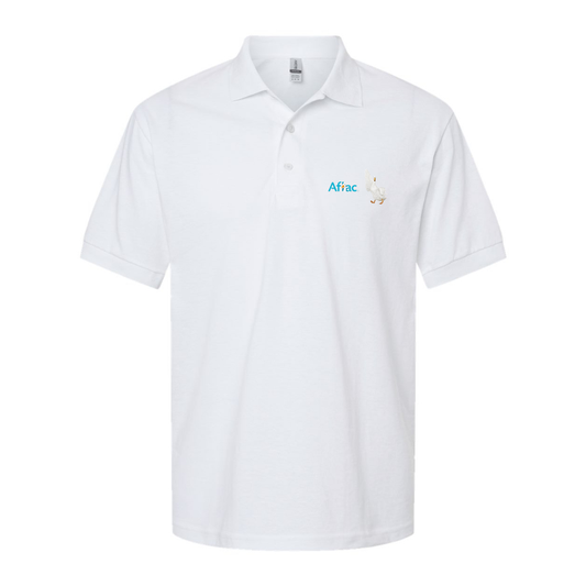 Men's Aflac Logo and Duck Gildan Dry Blend Jersey Polo
