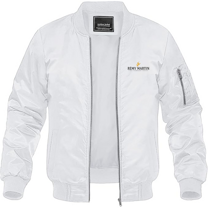 Men's Rémy Martin Logo Lightweight Bomber Jacket Windbreaker Softshell Varsity Jacket Coat
