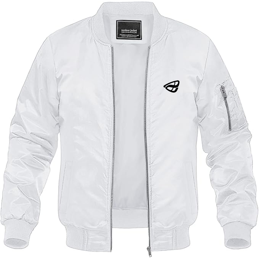 Men's Anfini Logo Lightweight Bomber Jacket Windbreaker Softshell Varsity Jacket Coat