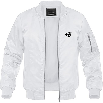 Men's Anfini Logo Lightweight Bomber Jacket Windbreaker Softshell Varsity Jacket Coat