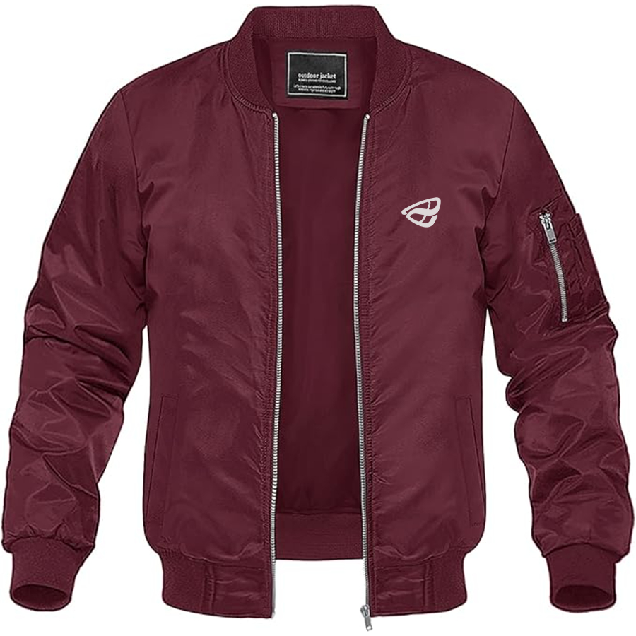 Men's Anfini Logo Lightweight Bomber Jacket Windbreaker Softshell Varsity Jacket Coat