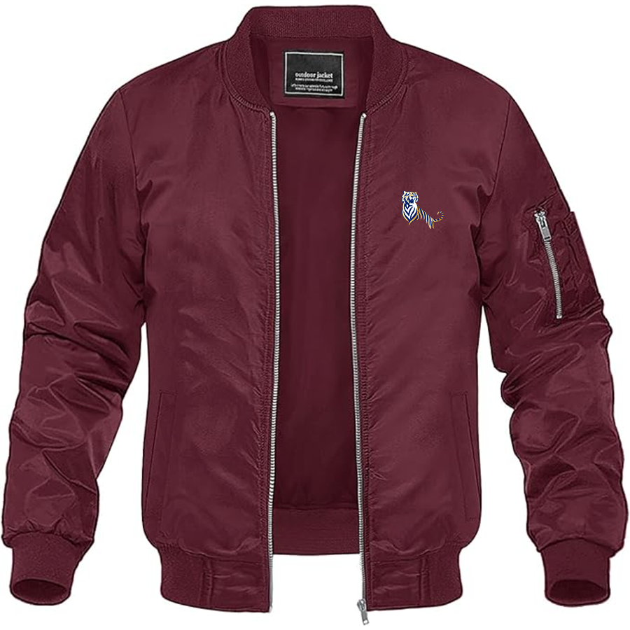 Men's Tiger Beer Logo Lightweight Bomber Jacket Windbreaker Softshell Varsity Jacket Coat