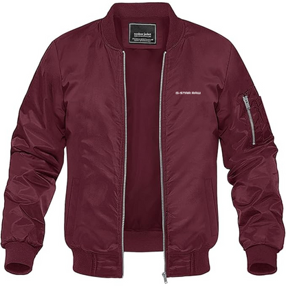 Men's G Star Raw Logo Lightweight Bomber Jacket Windbreaker Softshell Varsity Jacket Coat